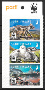 colección sellos fauna wwf Finlandia 2018