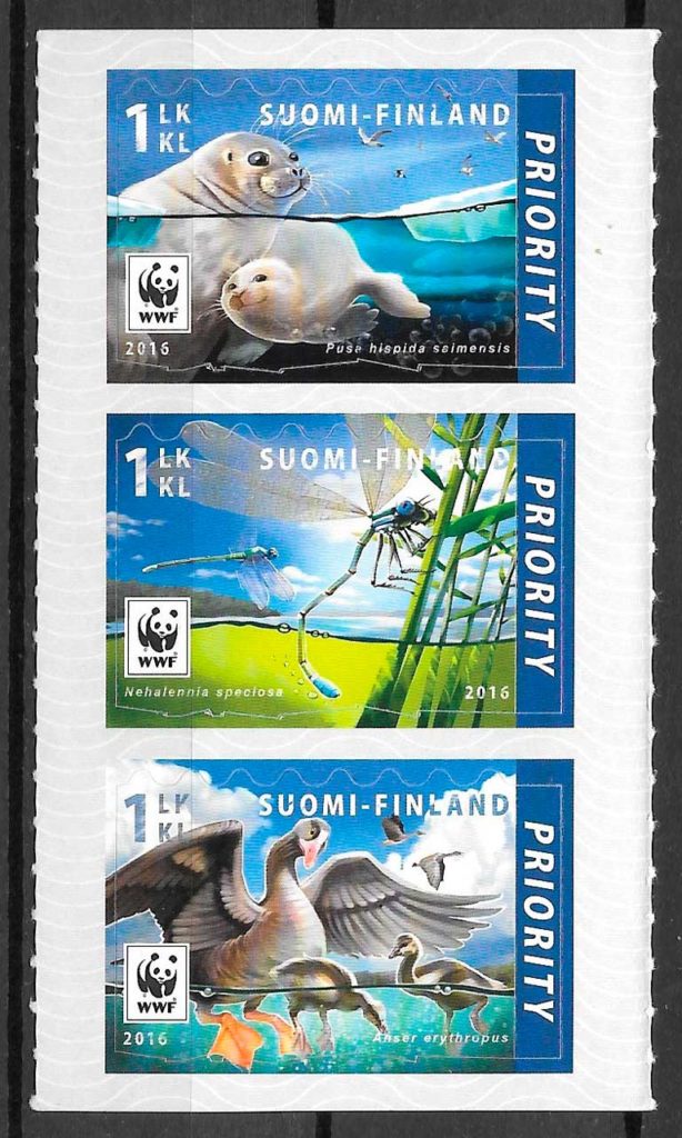 filatelia coleccion wwf Finlandia 2016