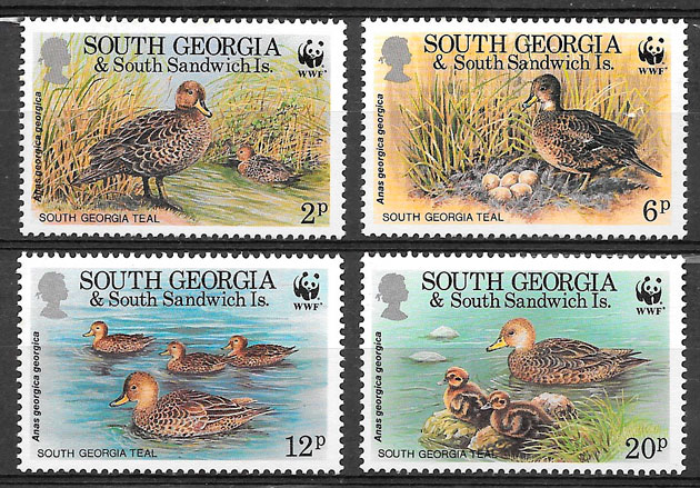 filatelia coleccion wwf Georgia del sur - Falkland Island 1992