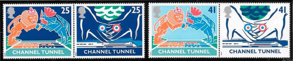 coleccion selos Inglaterra 1994 trenes