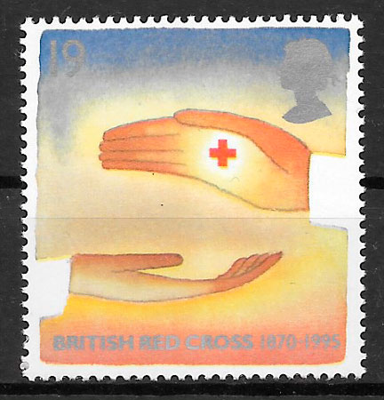 filatelia coleccion cruz roja Gran Bretana 1995