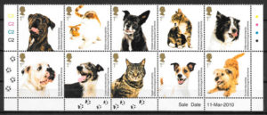 filatelia perros Gran Bretana 2010