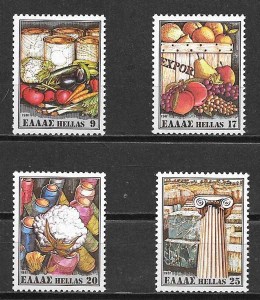 sellos frutas Grecia 1981