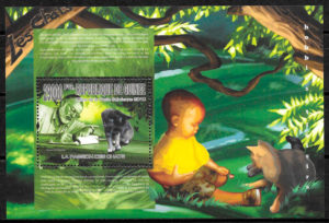 sellos gatos Guinea 2010