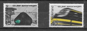 sellos colección trenes Holanda 1964