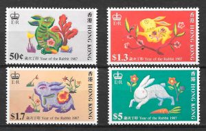 sellos año lunar Hong Kong 1987