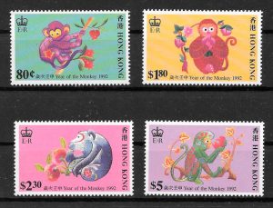 filatelia año lunar Hong Kong 1992