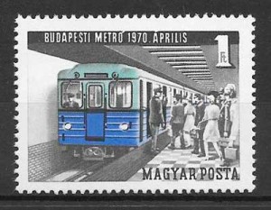 sellos trenes Hungría 1970