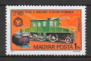filatelia colección trenes Hungría 1975