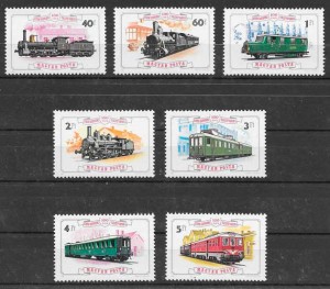 filatelia coleeción trenes Hungría 1976