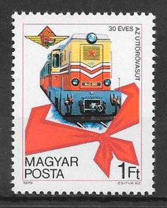 filatelia colección Hungría 1978 trenes