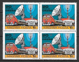 colección sellos trenes Hungría 1978