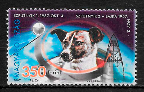 filatelia coleccion perros  Hungria 2007