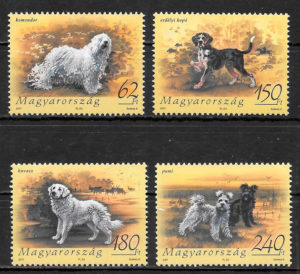 filatelia coleccion perros Hungria 2007