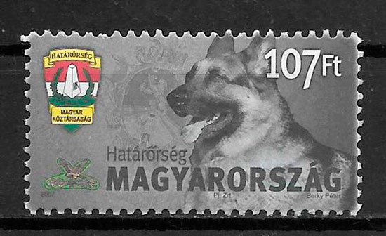 filatelia coleccion perros  Hungria 2007