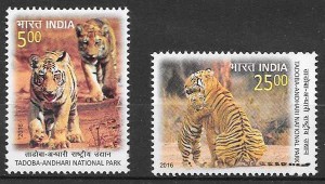 filatelia colección fauna India 2016