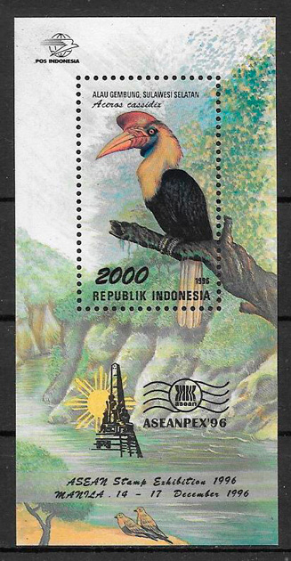 colección sellos fauna Indonesia 1996