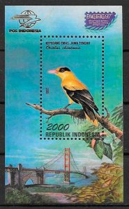 colección sellos fauna Indonesia 1997
