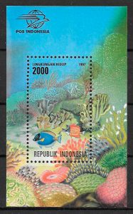 colección sellos fauna Indonesia 1997