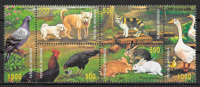 filatelia fauna Indonesia 1999