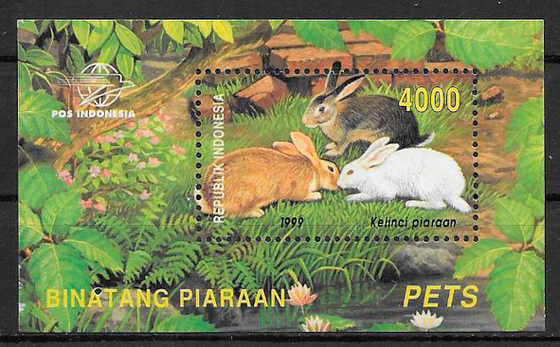 filatelia fauna Indonesia 1999