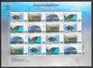 filatelia fauna wwf Indonesia 2010