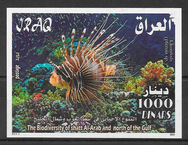colección sellos fauna Iraq