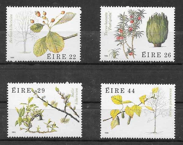 Colección Sellos Flora Irlanda 1984