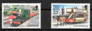 colección sellos trenes Isla de man 1992
