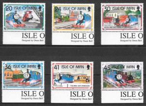 colección sellos trenes Isla de Man 1995
