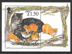 colección sellos gatos y perros Isla de Man 1996