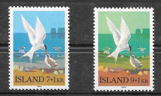Estampillas Fauna Islandia 1972