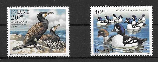 Sellos aves Islandia 1996