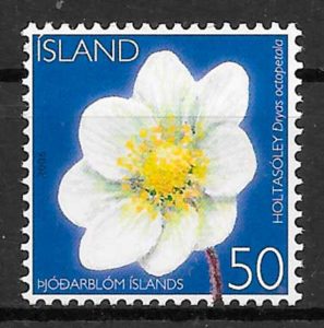 coleccion sellos flora Islandia 2006