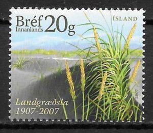 coleccion sellos flora Islandia 2007