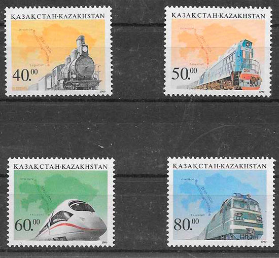 sellos trenes Kazajastan 1999