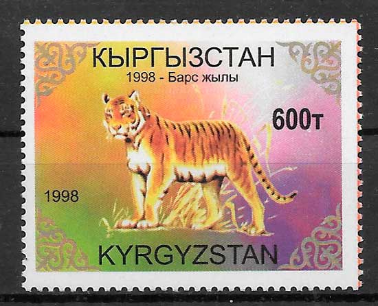 filatelia ano lunar 1998 Kirgikistan