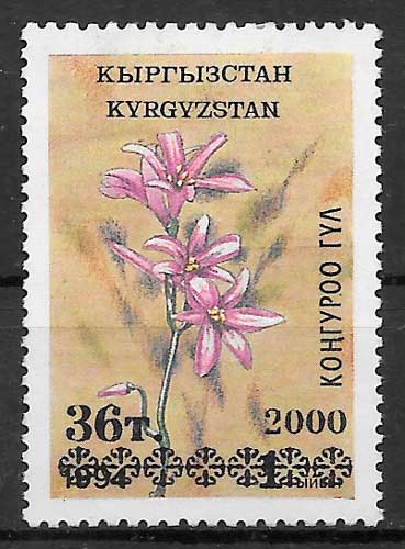filatelia coleccion flora Kirgikistan 2000