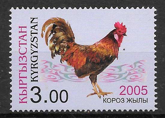 filatelia ano lunar Kirgikistan 2005