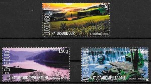 colección sellos parques naturales Luxemburgo 2015