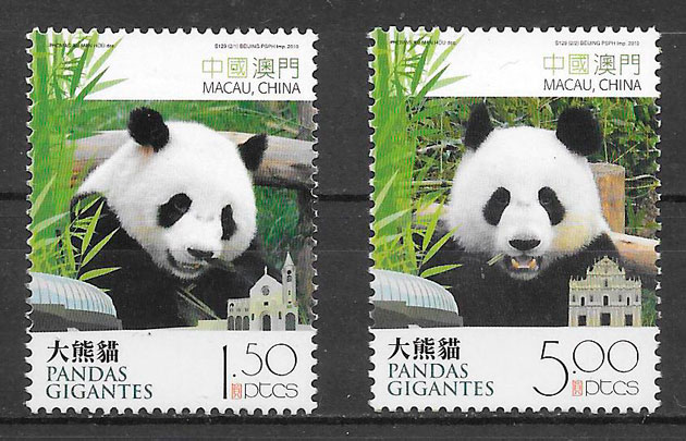 filatelia colección fauna Macao 2010