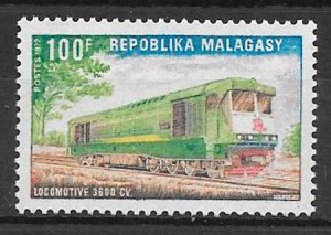 sellos trenes Madagascar 1972