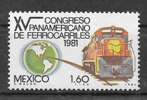 sellos colección trenes México 1981