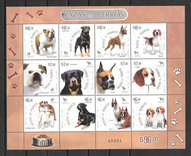 sellos perros Mexico 2007