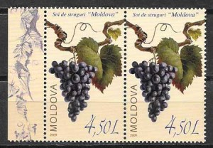 Sellos frutas Moldavia 2009