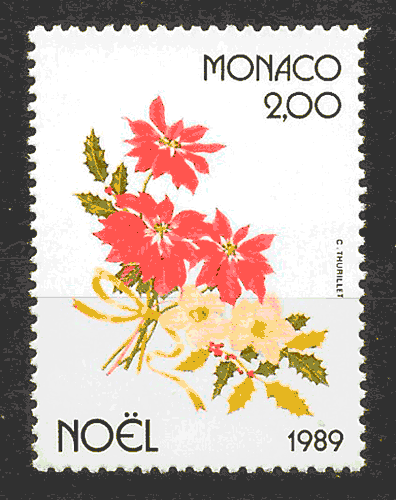 sellos coleccion flores Monaco 1989