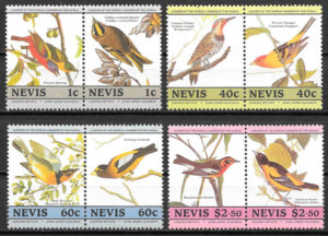 sellos fauna Nevis 1985