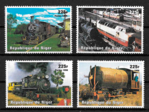 filatelia trenes Niger 1998
