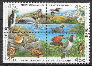 sellos wwf Nueva Zelanda 1993