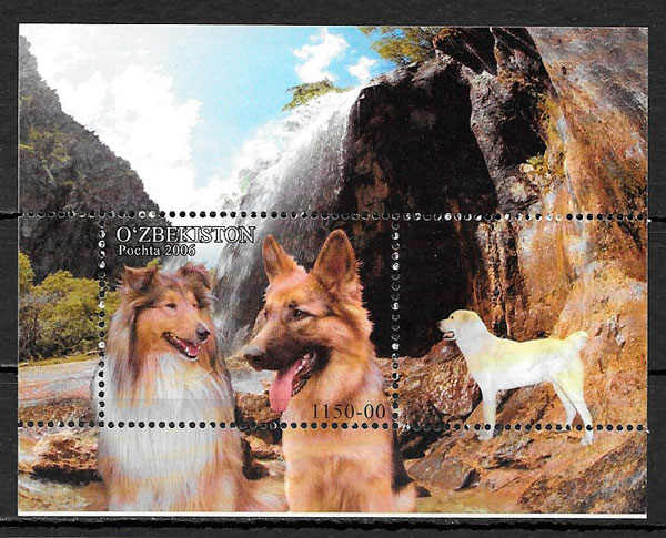 coleccion sellos perros Ozbekistan 2006